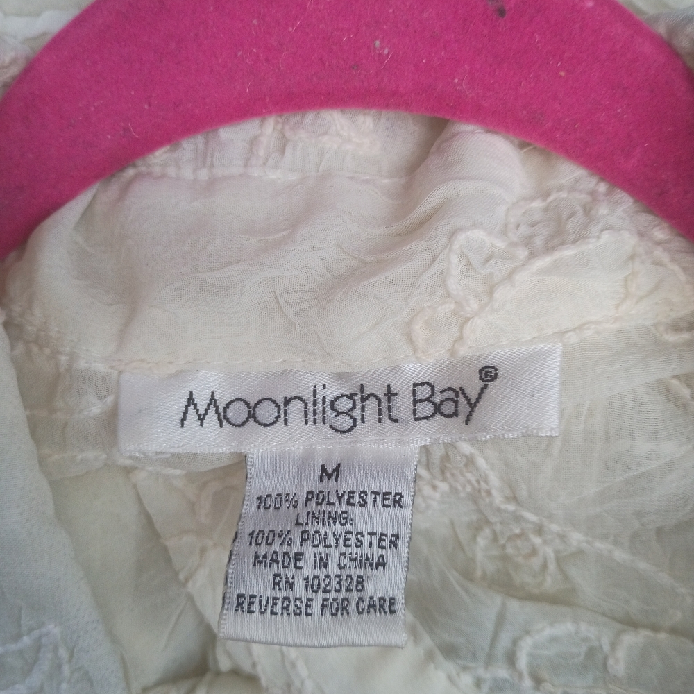 Moonlight Bay Sheer Embroidered Blouse in Ivory - Picture 7 of 7